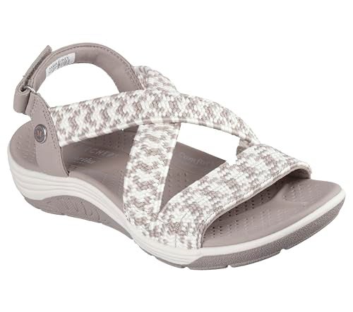 SKECHERS Women's Martha Stewart Reggae Cup-Coastal Trail Flat Sandal, Taupe Natural, 6 - Image 4