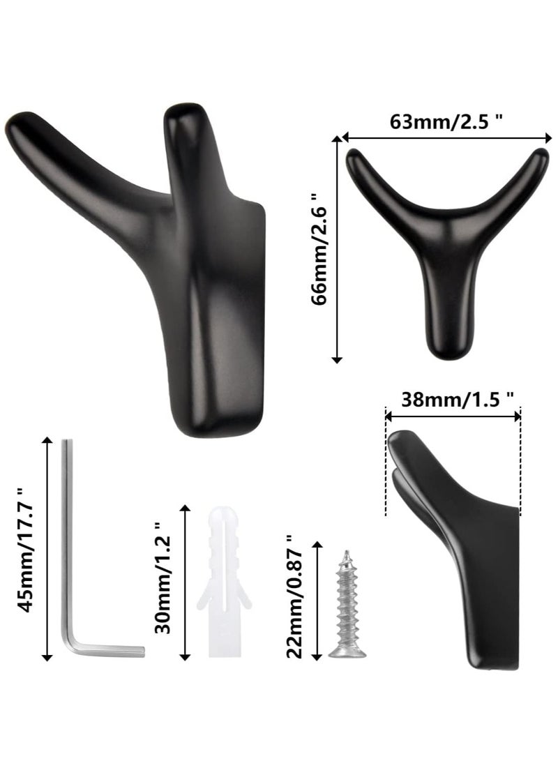 Oasisgalore 4 Pack Matte Black Cow Head Wall Hooks - Heavy Duty for Clothes, Bathroom, Bedroom, Kitchen  - Image 2