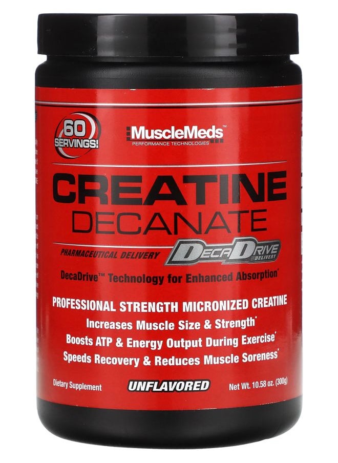 MUSCLEMEDS - Creatine Decanate Unflavored 10.58 oz (300 g) - Image 1