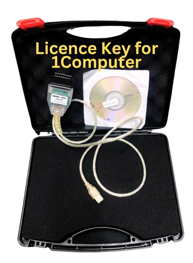 X-PRO5 Mini Vci J2534 Obd2 Usb Scan Tool Tis Techstream V18 with Key 1 Pc All Regon Including Toyolex-3 Ecm Tuning Software For Windows 10 Pro Install Activation Online - Image 1