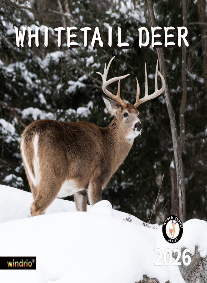windrio 2026 Wall Calendar,Calendar 2026, November 2025 - December 2026, Wall Calendar Whitetail Deer, 12" x 24" Opened,Full Page Months Thick & Sturdy Paper for Gift Perfect Calendar Organizing & Planning - Image 1