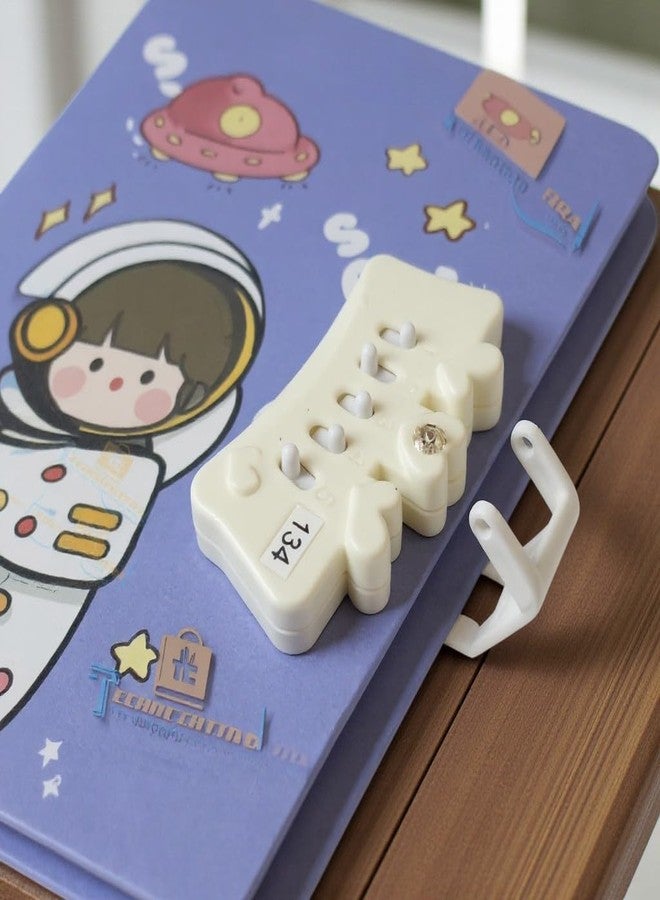 TECHNOCHITRA® Space Astronaut Printed Secret Password Lock Diary for Kids | Number Lock Secret Diary Notebook | 160 Pages - Image 2