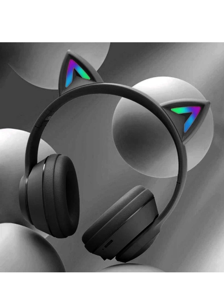 ProOne ProOne PHB3550 Bluetooth Gaming Headset with Microphone - Wireless Headphones for PC PS5 PS4 Mac, 40mm Drivers, 10Hrs Playtime, Colorful LED Lights, Gaming Headphones (Black)  - Image 4