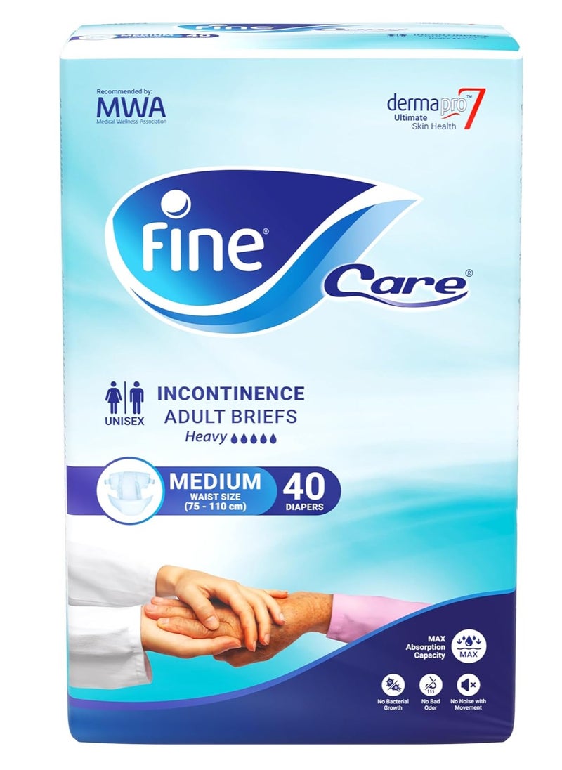 Fine Care Adult Diapers Medium Size 40 Pieces 