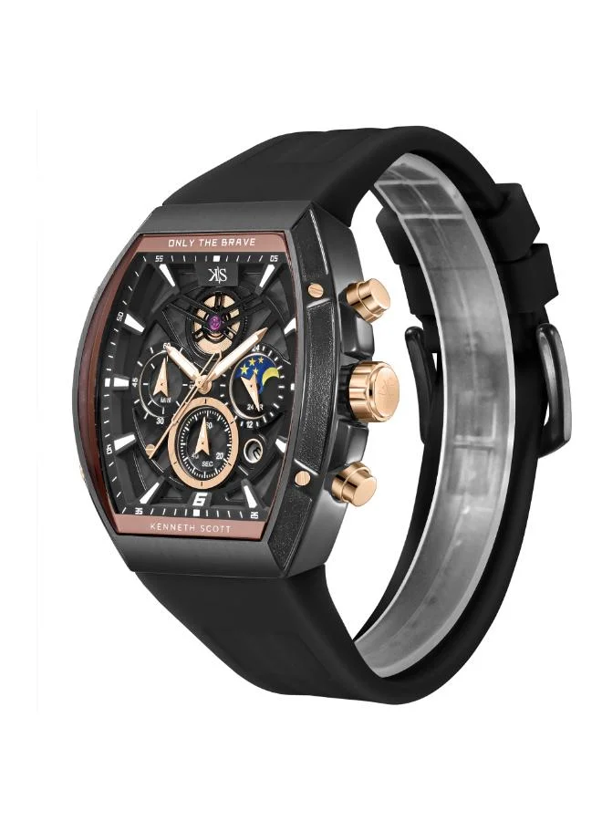 KENNETH SCOTT  Kenneth Scott Men's Chronograph  Black  Dial Watch - K26110-BSBB for Men | Best Price UAE