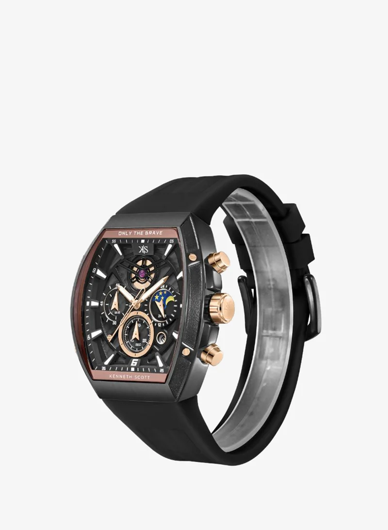 كينيث سكوت Kenneth Scott Men's Chronograph  Black  Dial Watch - K26110-BSBB