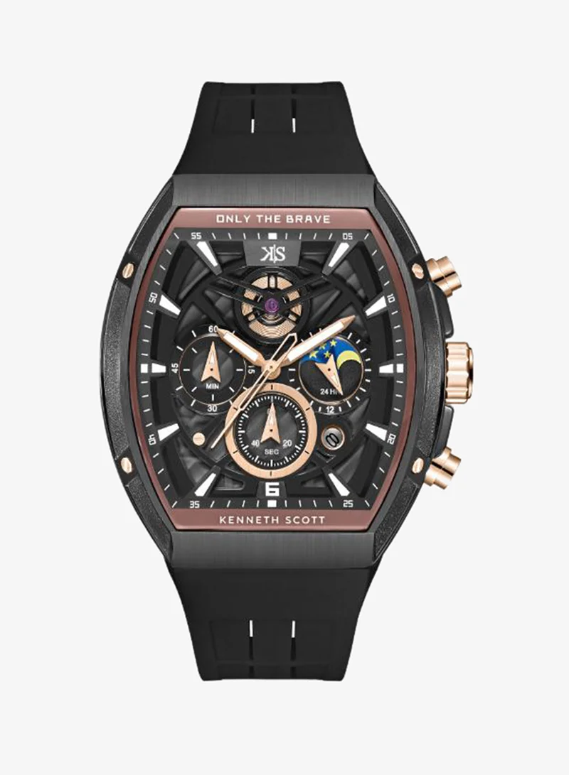 كينيث سكوت Kenneth Scott Men's Chronograph  Black  Dial Watch - K26110-BSBB