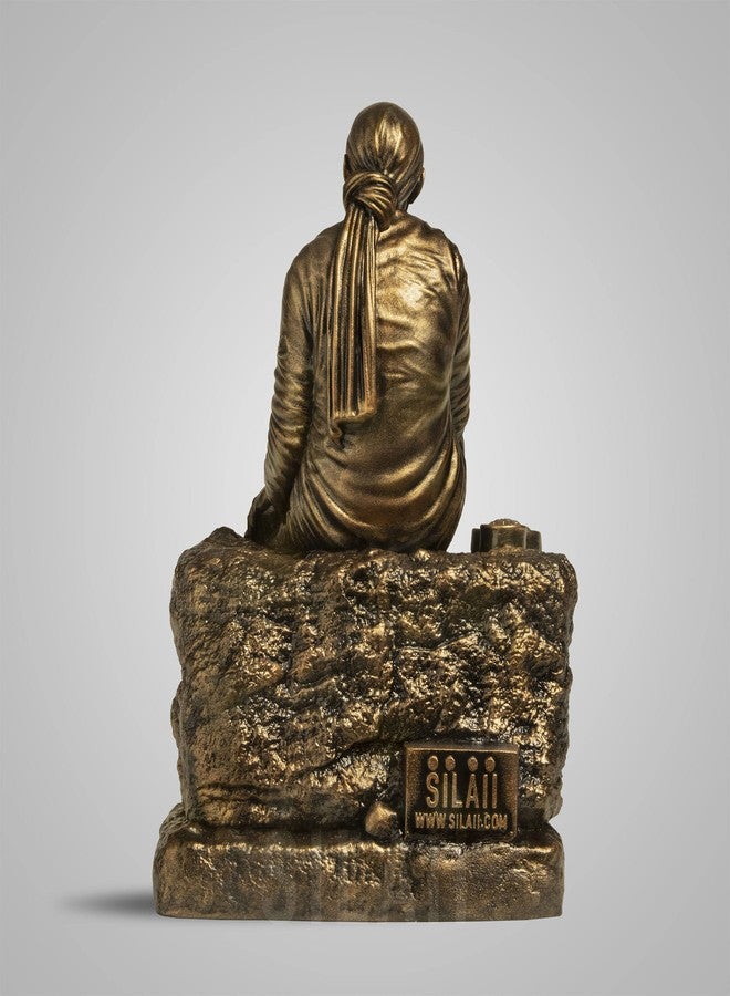 SILAII منحوتة SILAII شيردي ساي بابا (برونزية عتيقة، 6 بوصة) - Image 4