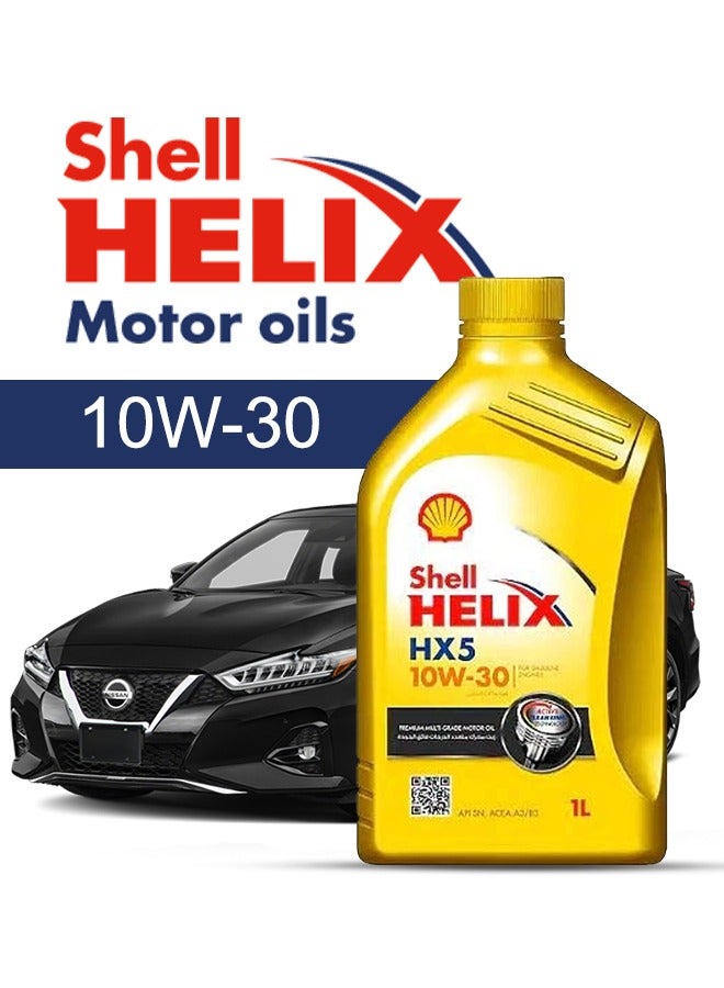 شل زيت محرك سيارة نيسان، ماكسيما 2024 - 2008 - لزوجة 10w30 شل هيلكس 5 لتر، مع فلتر زيت المحرك - 2008 2009 2010 2011 2012 2013 2014 2015 2016 2017 2018 2019 2020 2021 2022 2023 2024