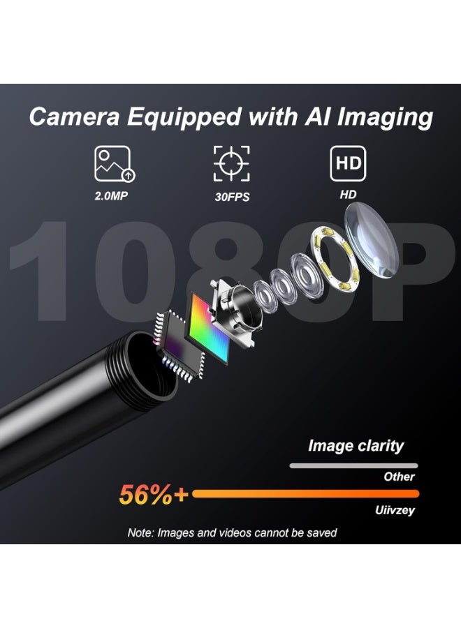 BlueFire 10m Industrial Endoscope Camera with 4.3" IPS Screen - 1920p HD Waterproof Borescope (IP67), 8mm Snake Camera with 8 LED Lights & 2600mAh Battery for Pipe, Automotive & Home Inspection - Image 3