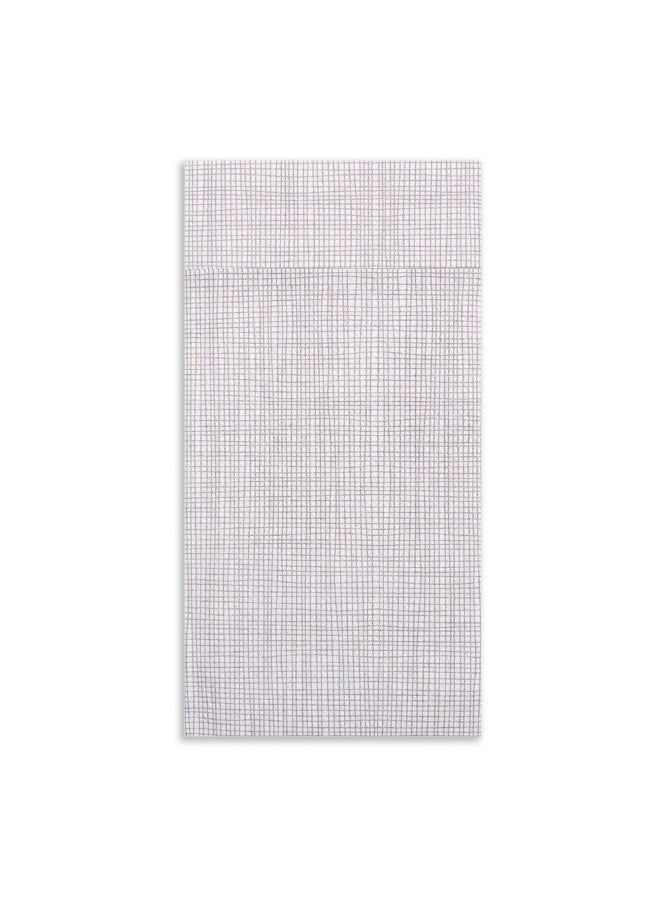 Restaurantware Luxenap 15.8 Inch Dinner Napkins, 800 Linen Feel Disposable Napkins - With Gray Threads, Air Laid, White Paper Pocket Napkin Sleeves, Pre-folded, Built-In Pocket For Silverware  - Image 1