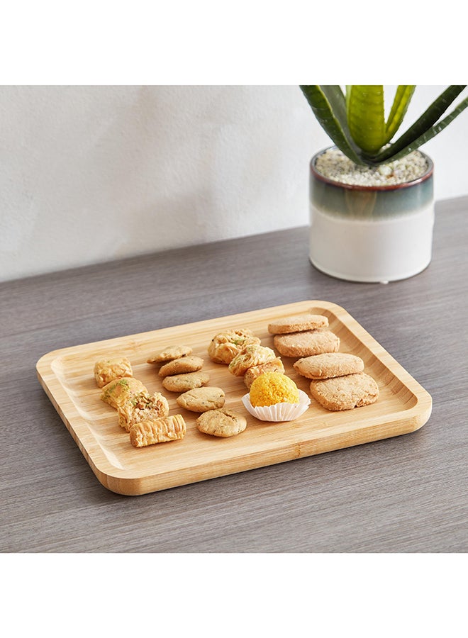 Home Box Bamboo Rectangular Tray 28 cm - Image 1