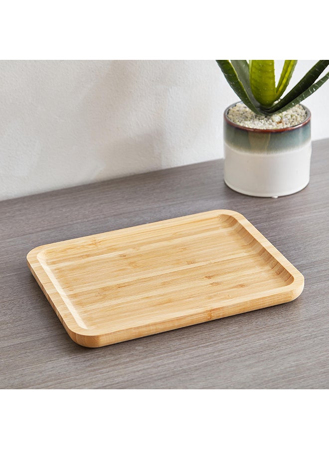 Home Box Bamboo Rectangular Tray 28 cm - Image 2