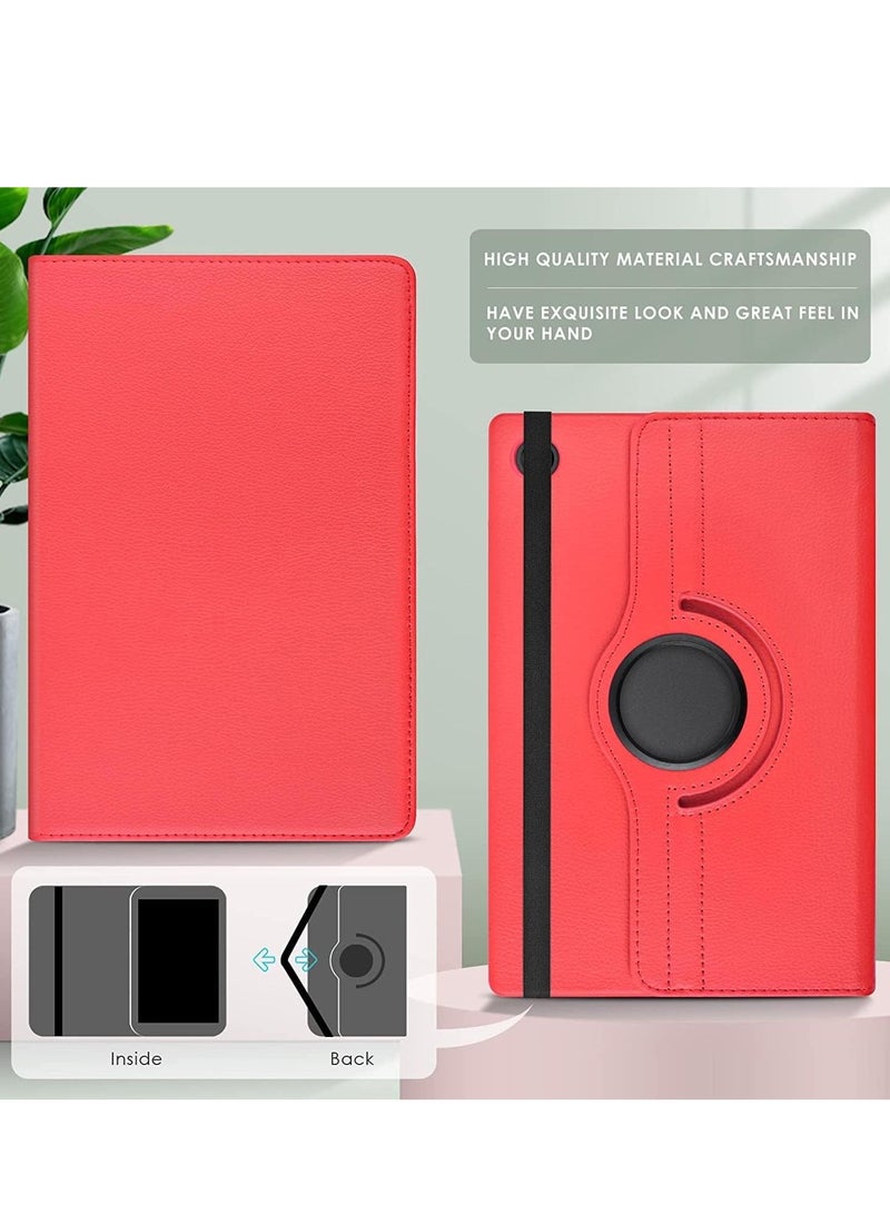 ELTRAZONE Case Compatible with Galaxy Tab A8 10.5" Case (SM-X200/X205/X207), Galaxy Tab A8 Case 10.5 inch,Auto Sleep/Wake 360° Rotating Stand Folio Leather Case for Tab A8 2022 (Red) - Image 2
