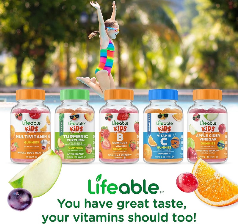 Lifeable Sugar Free Vitamin B12 Kids  Preciotic Fiber Kids Gummies Bundle  Great Tasting Vitamin Supplement Gluten Free GMO Free Chewable Gummy - Image 5