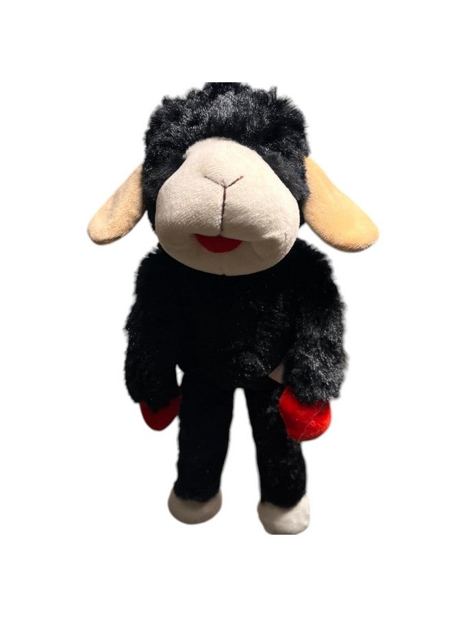 مالتي بيت لعبة كلاب مولتيبيت المحشوة على شكل لحم ضأن أسود مقاس 14 بوصة مزودة بصافرة - رفيق ناعم ومتين للحيوانات الأليفة - Image 3