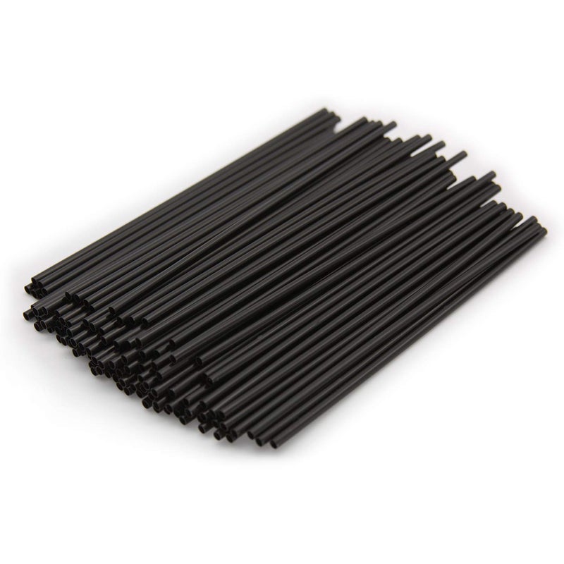 Party Essentials Disposable Plastic Drinking Straws 5 CoffeeCocktail Sticks1000 Count Black Sip Stirrer