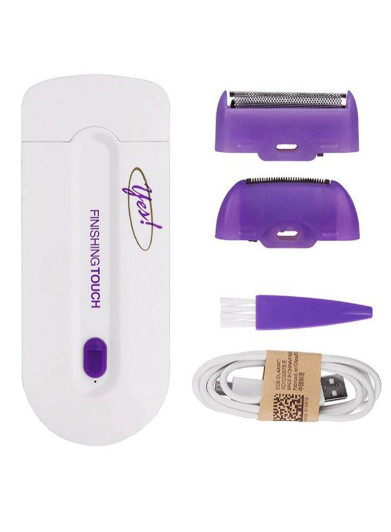 NIBEMINENT Rechargeable Painless Laser Epilator Kit White/Purple - Image 1