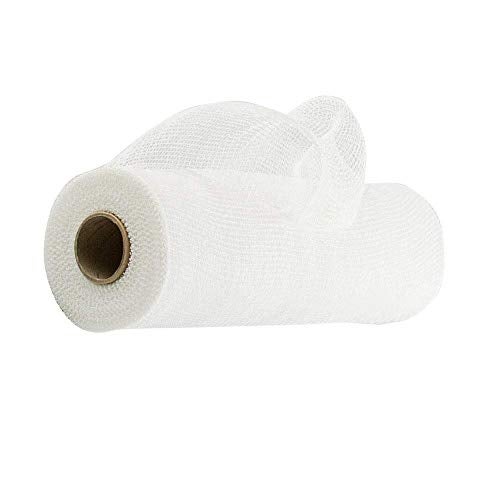 GiftWrap Etc White Deco Mesh Wreath Decor - 10" x 10 Yards, 30 Feet Long, 4th of July, Wedding Decorations, DIY Arts and Crafts, Reception, Birthday, Christmas, Valentine's Day, President's Day, Memorial Day - Image 1
