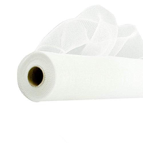GiftWrap Etc White Deco Mesh Wreath Decor - 10" x 10 Yards, 30 Feet Long, 4th of July, Wedding Decorations, DIY Arts and Crafts, Reception, Birthday, Christmas, Valentine's Day, President's Day, Memorial Day - Image 2