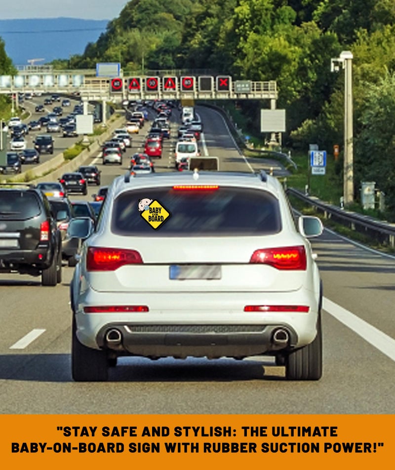 AGMITRAKA Baby On Board Car Sticker, 3 Pack Removable Safety Warning Decals with Suction Cups for Vehicles, High Visibility Alert Sign for Child Safety - Image 5