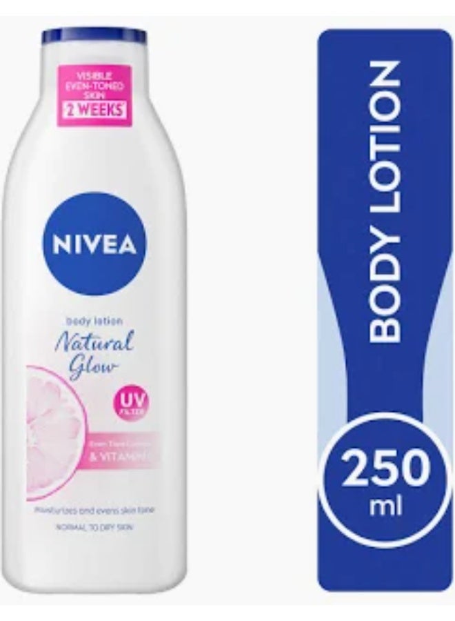 Nivea Body Lotion Natural Glow 250ml - Image 1