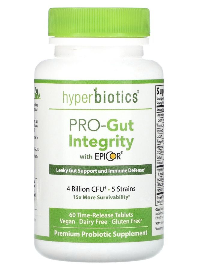 Hyperbiotics Pro-Gut Integrity With Epicor 60 Time-Release Tablets