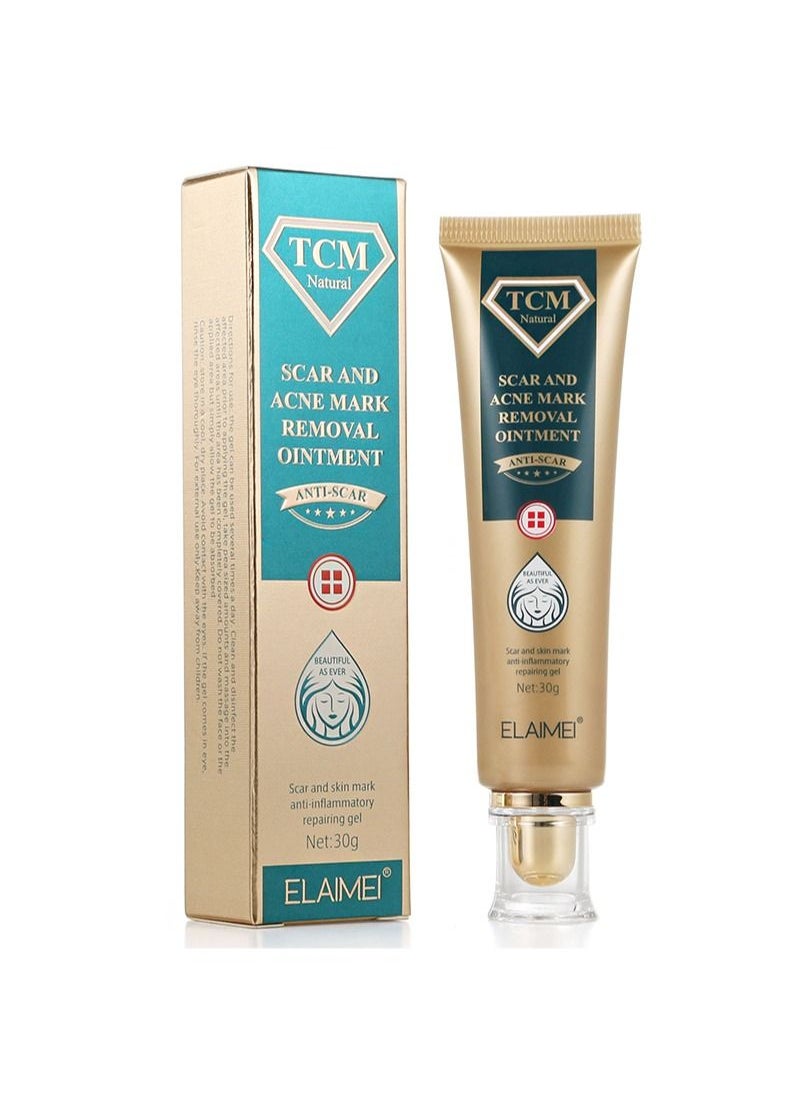 Elaimei - Scar and skin mark anti-inflammatory repairing gel，Scar And Acne Mark Removal Ointment，Scar gel for stretch marks, surgical scars, body and facial acne (30g) - Image 1