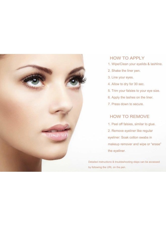 Lash'd Up Magic Glue Liner, bonds with all REGULAR [NOT MAGNETIC] false lashes, No Magnets No glue needed (Clear, Extra Strong) - Image 4