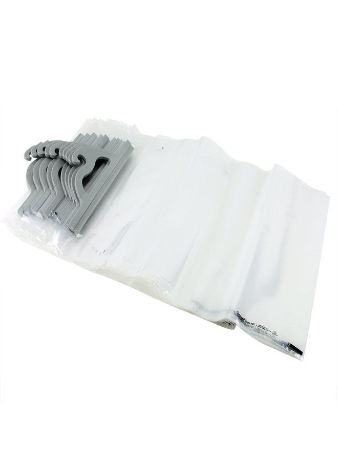 Monaco Hanging Storage Bags, 10-pack of 14 x 21-inch Clear Plastic Bags for Classroom, Library, and Pharmacy Use - Image 1
