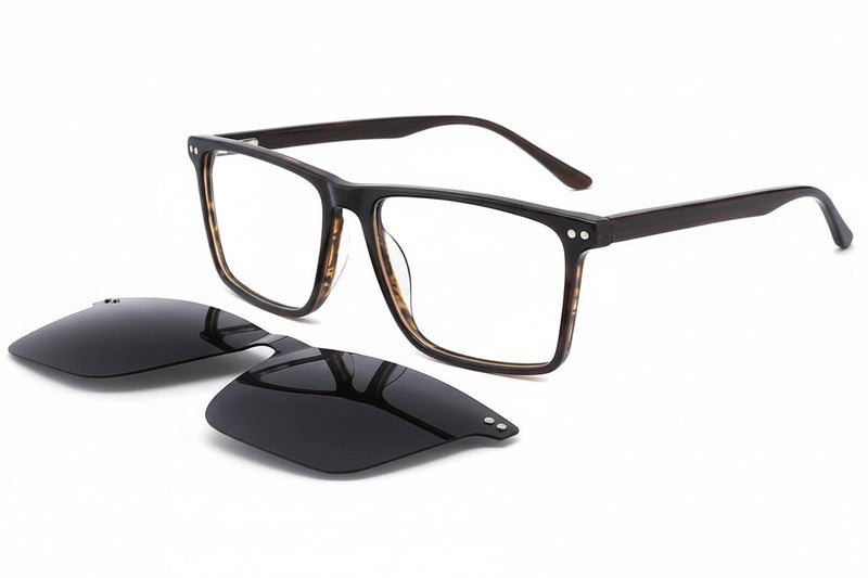 Enni Marco 🇮🇹 ( Made in Italy ) Square unisex Optical Frame Clipo  🇮🇹 Italy Original Glasses - Image 1