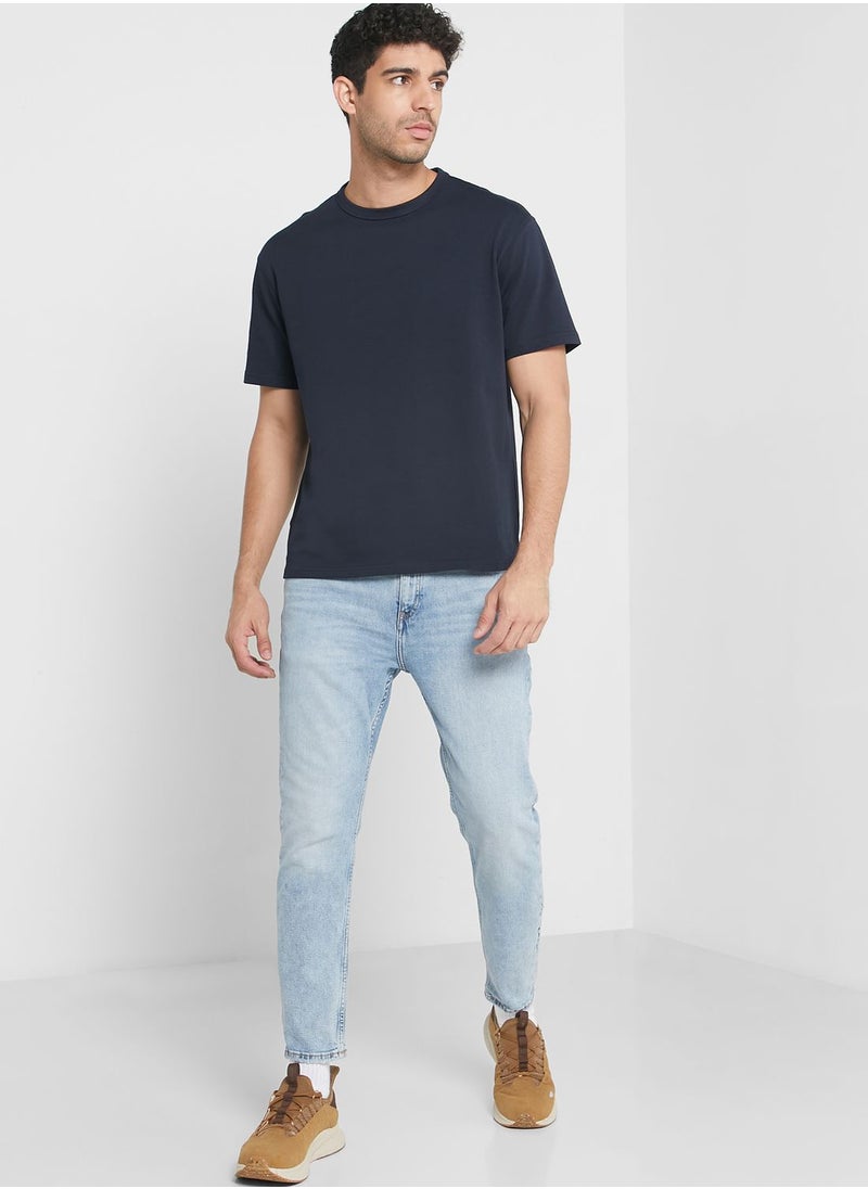 Mango Man - Light Wash Skinny Fit Jeans - Image 1