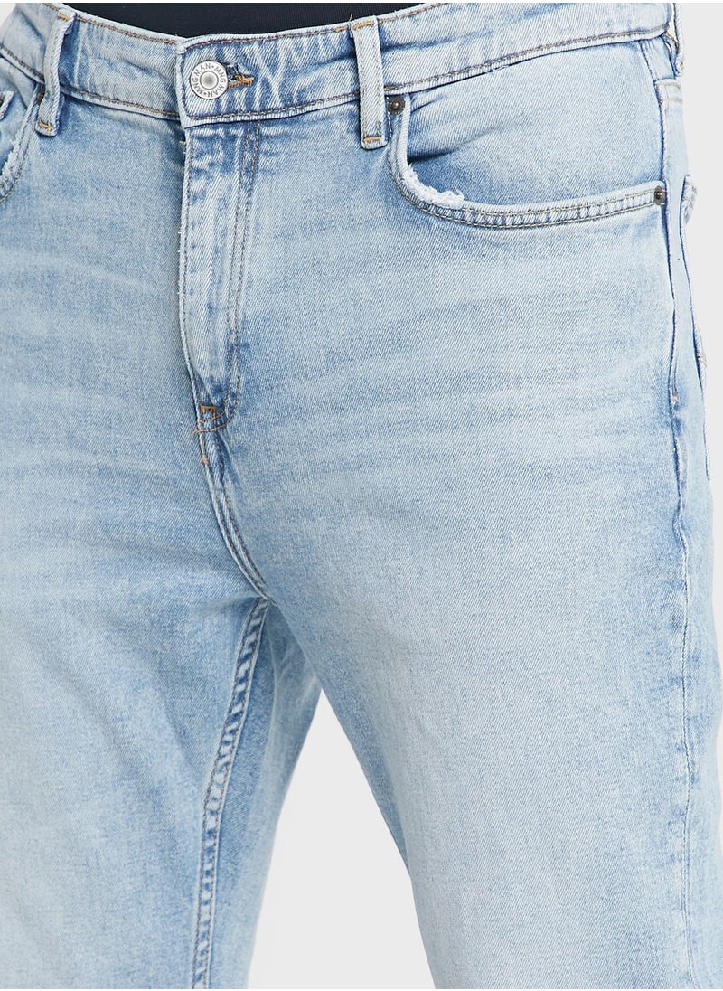 Mango Man - Light Wash Skinny Fit Jeans - Image 1