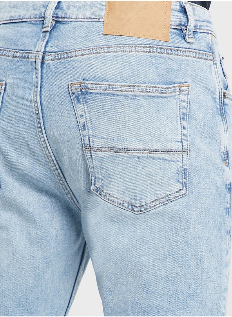 Mango Man - Light Wash Skinny Fit Jeans - Image 1