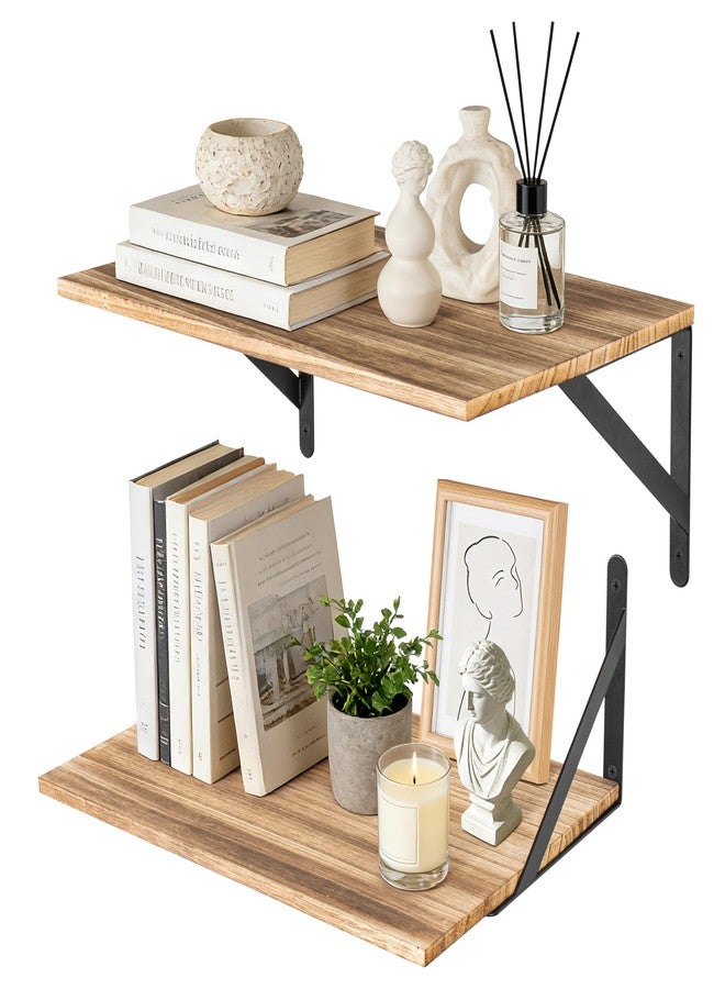 RedCall Floating Shelves,16W x 12D Wood Wall Shelves for Living Room,Bedroom,Kitchen, Office Storage - Image 1