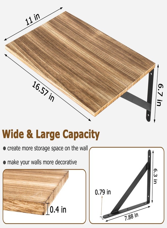 RedCall Floating Shelves,16W x 12D Wood Wall Shelves for Living Room,Bedroom,Kitchen, Office Storage - Image 5