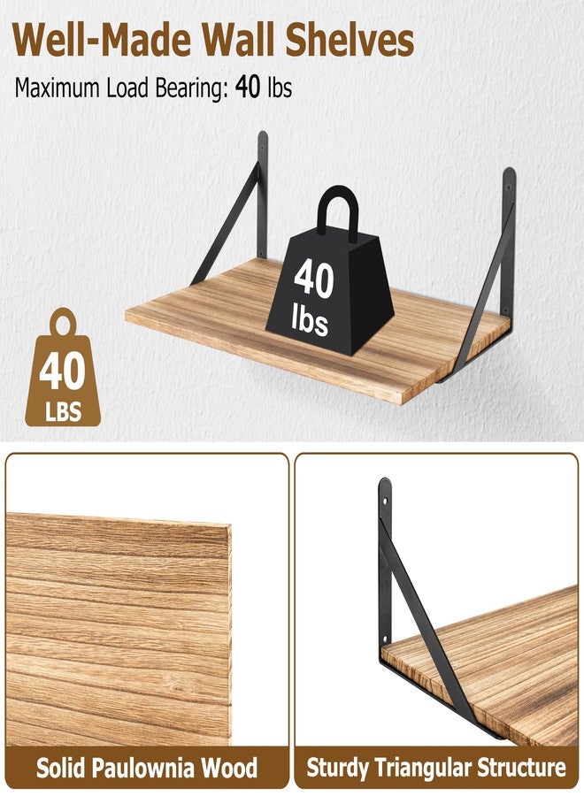 RedCall Floating Shelves,16W x 12D Wood Wall Shelves for Living Room,Bedroom,Kitchen, Office Storage - Image 4
