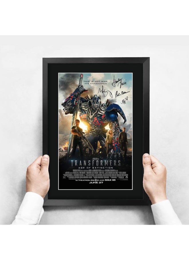HWC Trading HWC Trading Transformers Age of Extinction 4 16 x 12 inch Framed Gifts Printed Poster Signed Autograph Picture for Movie Memorabilia Fans - 16" x 12" Framed  - Image 3