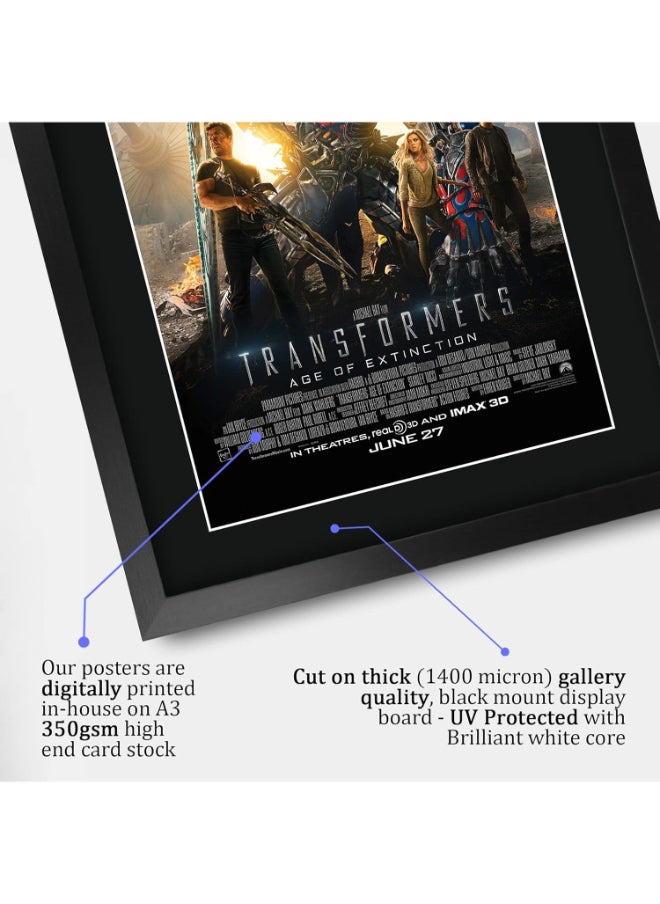 HWC Trading HWC Trading Transformers Age of Extinction 4 16 x 12 inch Framed Gifts Printed Poster Signed Autograph Picture for Movie Memorabilia Fans - 16" x 12" Framed  - Image 4