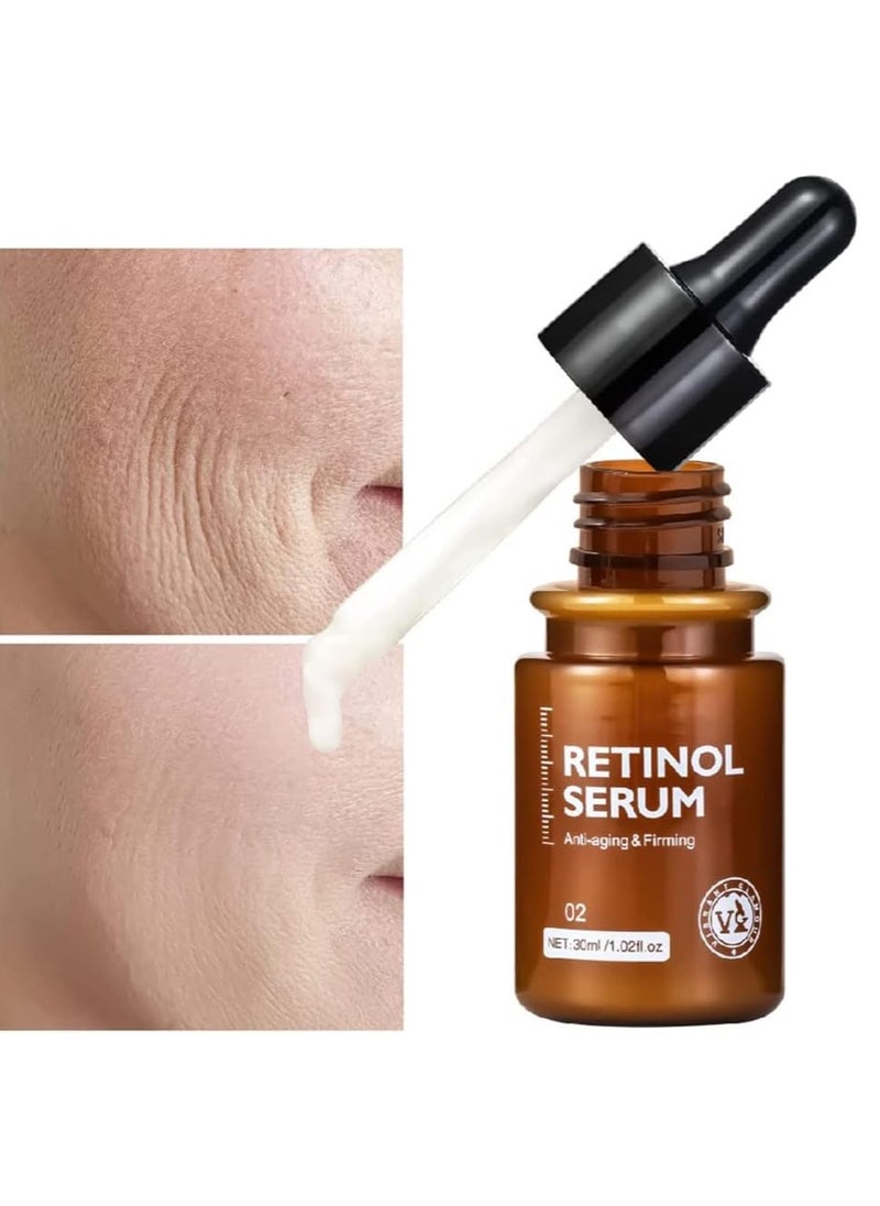 Vibrant Glamour - Retinol Serum Wrinkles Anti-Aging Fine Lines Brighten & Whiten Delicate and Smooth Dull and Yellow Skin for Women 30ml - Image 1