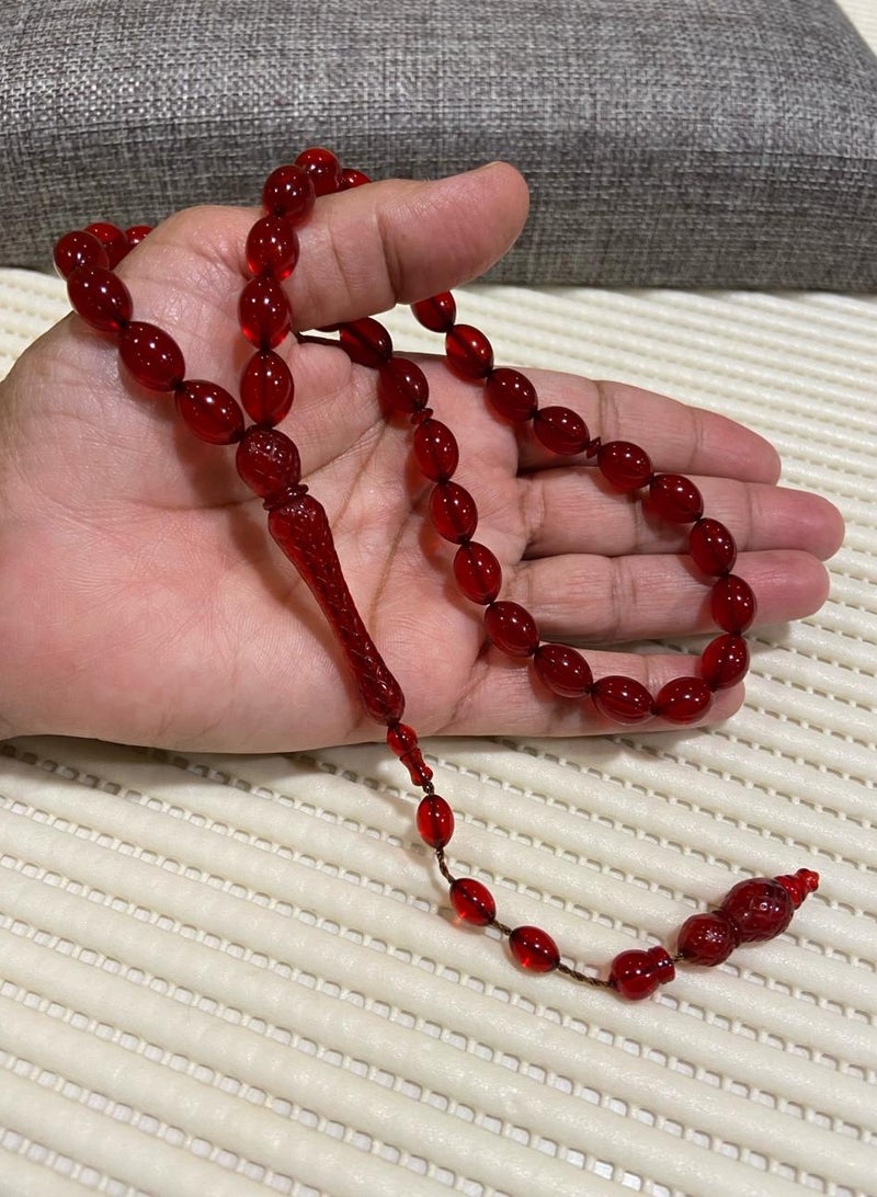 سبحة رجالية من الفاتوران عدد الخرز 33 ومقاس الخرز 8.5mm*12mm - Image 1