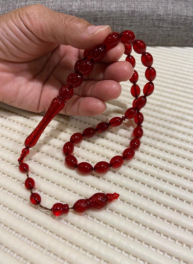 سبحة رجالية من الفاتوران عدد الخرز 33 ومقاس الخرز 8.5mm*12mm - Image 4