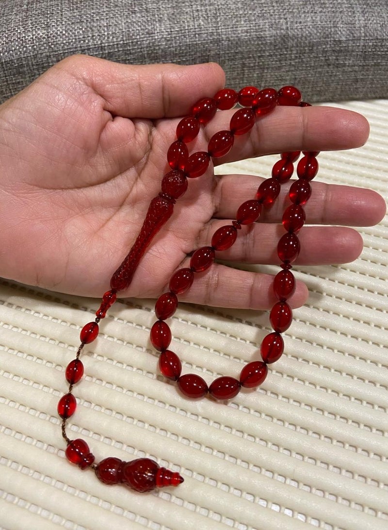 سبحة رجالية من الفاتوران عدد الخرز 33 ومقاس الخرز 8.5mm*12mm - Image 2