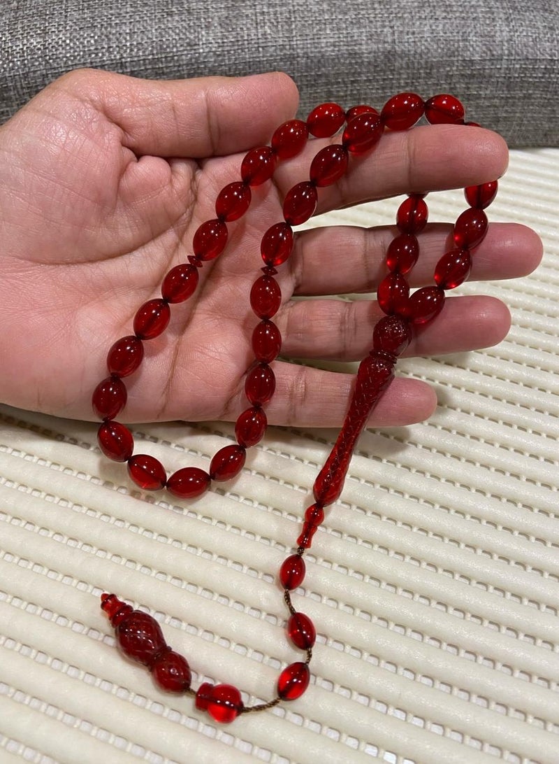سبحة رجالية من الفاتوران عدد الخرز 33 ومقاس الخرز 8.5mm*12mm - Image 3