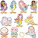 Pajean 10 Pcs Kids Lacing Cards Animal Sewing Cards Kits Double Sided Toddler Lacing Toys Crafts Developing Imagination Preschool Educational Learning Activity SuppliesMermaid Style - Image 2