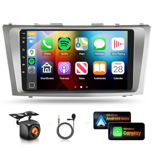 Podofo 2G64G Car Radio for Toyota Camry 20062011 Stereo 9 inch HD IPS Touch Screen Android Head Unit Builtin DSP Wireless CarPlay Android Auto Bluetooth GPS WiFi DVR SWC Backup Camera - Image 1