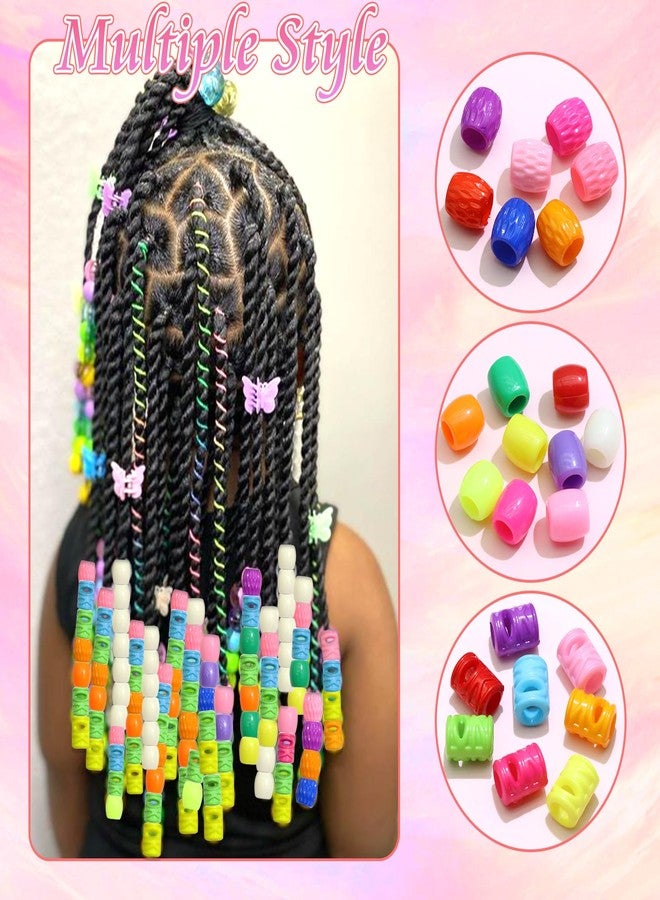 VENOFEN 60PCS Colorful Hair Beads Large Loc Beads Cute Mixed Style Braids Decoration Acrylic Hair Decoration Accessories for Kids Girls - Image 3