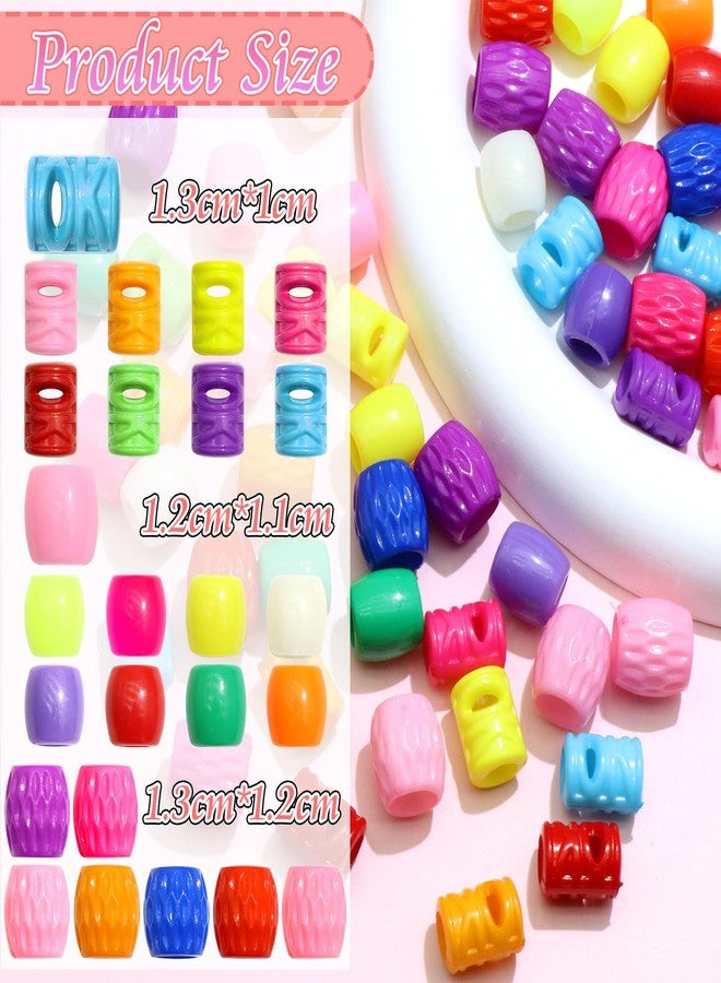 VENOFEN 60PCS Colorful Hair Beads Large Loc Beads Cute Mixed Style Braids Decoration Acrylic Hair Decoration Accessories for Kids Girls - Image 4