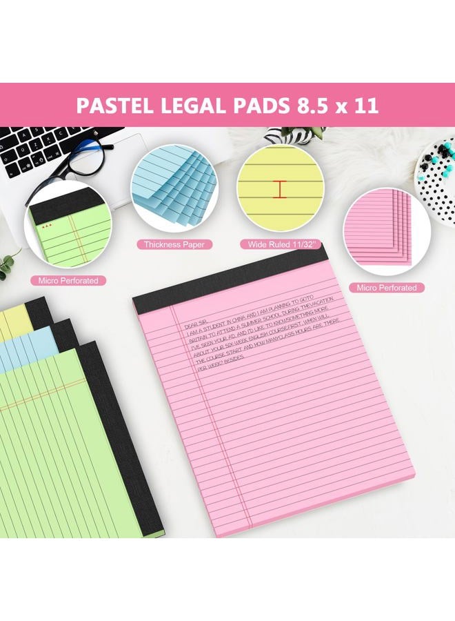 Vishoitty Legal Pads 8.5 x 11 Colored Note Pads, 3 Pack Writing Pads 8.5 x 11 In, Pink Legal Pad 8.5 x 11, Premium Paper Tablets 8-1/2 x 11 Lined Paper, 30 Sheets/ Pad, Wide Ruled Notepad with Sturdy Backboard - Image 3