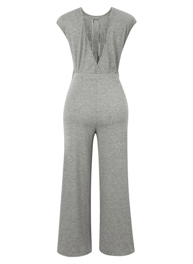 Take Two Take Two Solid Wide Leg Knotted Jumpsuit